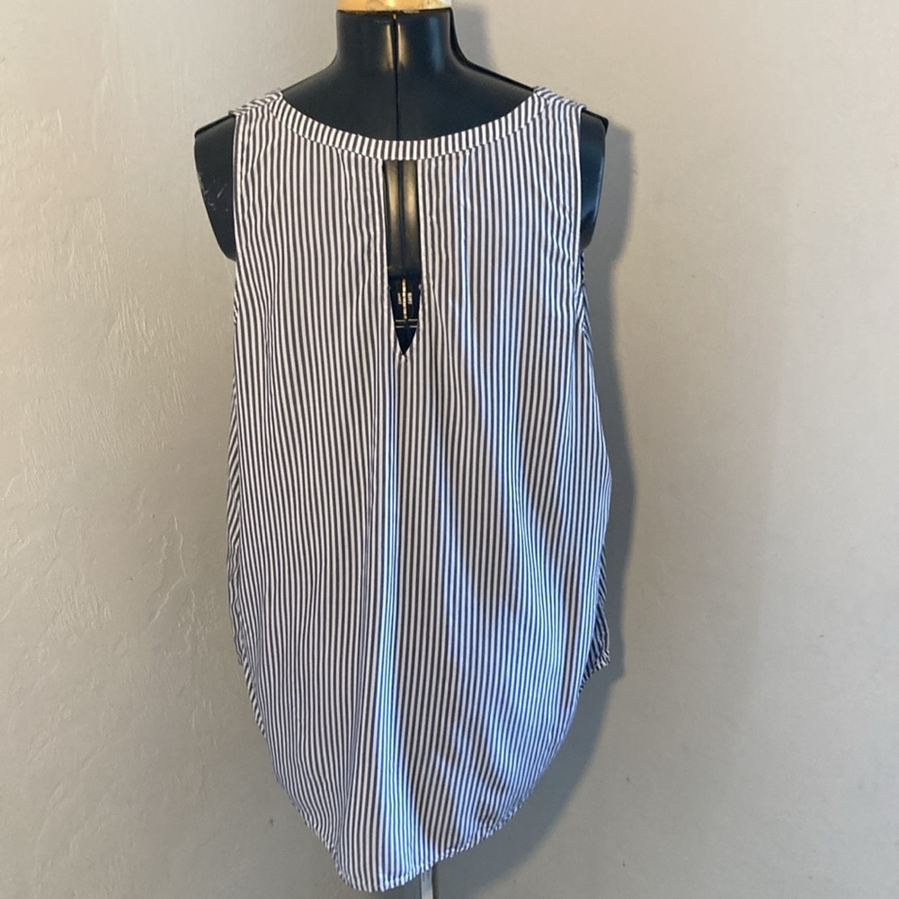 Old Navy Striped Sleeveless V-neck Top - Picture 7 of 16